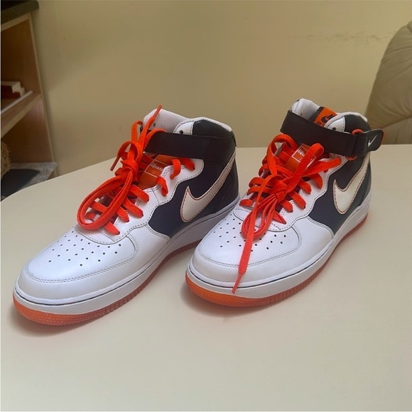 🆕 🔥 NIKE MENS AIR FORCE 1 MID '07 ORANGE BLAZE 315123 411/WHT US MENS size 11 🔥 - Picture 3 of 14